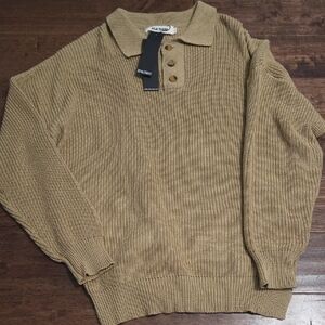 Men's Beige Knit Sweater by